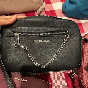 Black mk medium crossbody bag